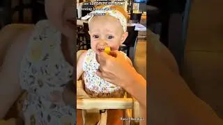 cute baby's first time testing the lemon, what a experience 😂🤣🤣