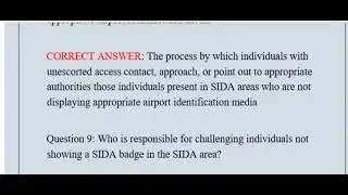 SIDA Badge(Answered) Study Guide Latest Exam