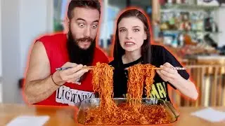 SPICY NUCLEAR FIRE NOODLES CHALLENGE 🔥MUKBANG 🔥