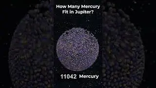 How much Mercury can fit inside Jupiter? #planet #sizecomparison#universe