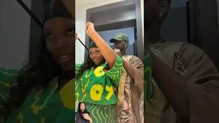 Singer Kizz Daniel helping his wife, Mjay, to tie her durag 😍 #shorts #kizzdaniel #singer #couple