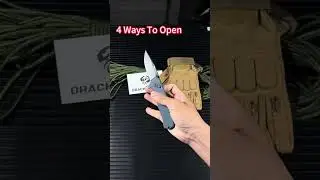 DRACHENADER Button lock knife, 4 ways to open, 14C28N Steel