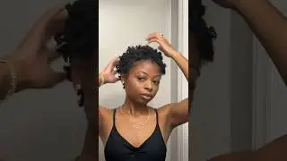 Growing out my pixie! Finger coil on TWA #naturalhair #diyhair