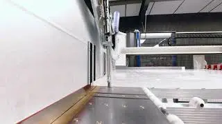 IMA Schelling FK4 Beam Saw Cutting Acrylic