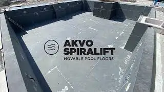Installation timeline of an AKVO SPIRALIFT&reg; movable pool floors, Dubai, Emirates Hills
