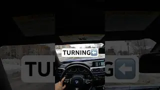 Turning left at an intersection. #pov #driving #canada