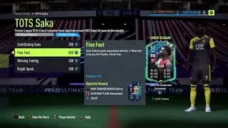 91 Saka TOTS Objectives FIFA 22