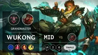 Wukong Mid vs Graves - EUW Grandmaster Patch 9.12