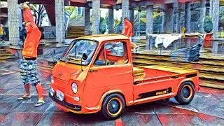 🚗🏁　スバル サンバー K153　 ケロ助　橙蛙屋