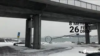 Falling 26 feet from a bridge