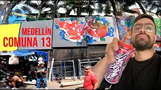 Pintando COMUNA 13 de MEDELLÍN Espectacular Spot, Pieza con Personaje, GRAFFITOUR entrada principal
