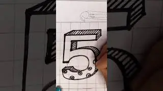 5 number design pattern#shorts#art#draw