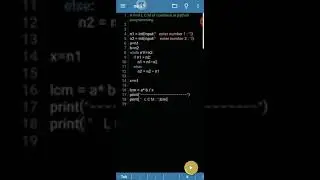 find LCM of any number program in python |  python programming | v.42(p.12) |  