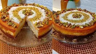  بسبوسة محشية بالقشطة بخطوات سهلة وبسيطة والطعم خيااااال👌😋من مطبخ حنان #بسبوسة