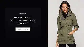 Escalier Drawstring Hooded Military Jacket | FW19 Women's Collection