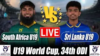 U19 World Cup live Score | Sri Lanka U19 vs South Africa U19 34th ODI bangla Commentary & Analysis