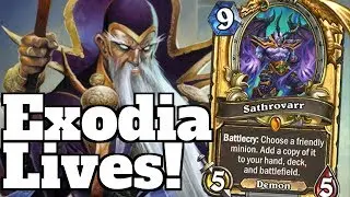 Sathrovarr Exodia Mage! Infinite Damage! Descent of Dragons OTK Combo! [Hearthstone Game of the Day]