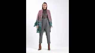 MULTICOLOR TURQUOISE CARDIGAN IN FRINGES