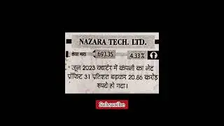 nazara technologies latest news #sharemarket #deepaknitrite #niftytrading #shorts #sharemarketnews