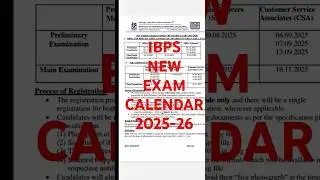 IBPS_NEW_EXAM_CALENDAR_2025-26_😲__IBPS_EXAM_CALENDER_2025 #shorts #ibpsexams