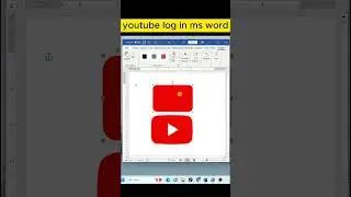 YouTube logo in ms word |Create Logo Design#shortvideo