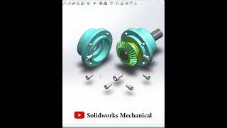 Assembly of 4-WAY Bevel Gear Box  #solidworkstutorial#Industrial design #shorts