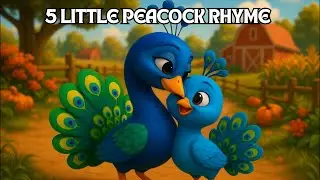 5 Little Peacock Rhyme | Sing Along with Lyrics for Children