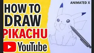 how to draw Pikachu step by step 🖌️⚡ ||@Animated X