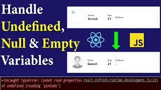 Cannot read properties of undefined | null | undefined is not an object in js |  react | javascript