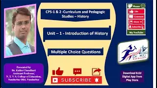CPS1/2- History- Unit &ndash; 1  -  Introduction of History - Multiple Choice Questions