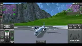 Completing a mission in flight simulator 