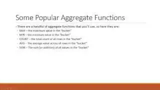Beginner SQL - 23 - Aggregate Functions