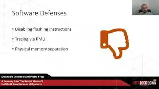 #HITBLockdown002 - D1T1 - Secret Flaws of In-DRAM RowHammer Mitigations - E. Vannacci & P. Frigo