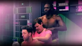 Three way massage time | Day 8, Celebrity Big Brother