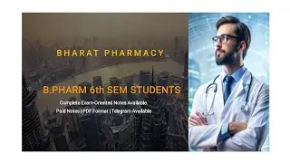 B.Pharm 6th Sem |Complete Exam-Oriented Notes | AKTU | #bpharmacy #pharmacynotes #new #shorts #reels