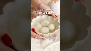 ADDICTING Black Sesame Tang Yuan 😍 #dessert