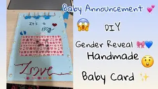 DIY Baby Announcement & Gender Reveal Card | Cute Handmade Idea 💖