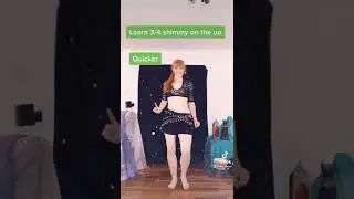 Learn belly dance - 3/4 shimmy on the up