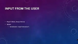 Tutorial 2.2 -  Input, Comments