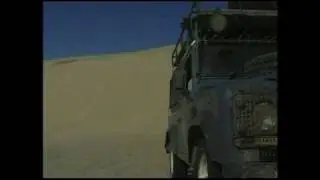 Driving Land Rovers in the Namid desert, Namibia, Africa