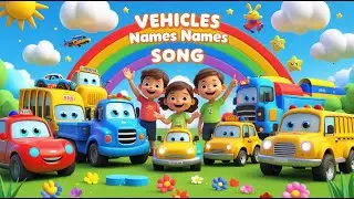 Vehicles Name Song for Kids | Learn Cars, Trucks, Buses & More | Fun Animated Song