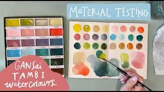 The watercolours everyone is talking about!  Kuretake Gansai Tambi Set swatching!
