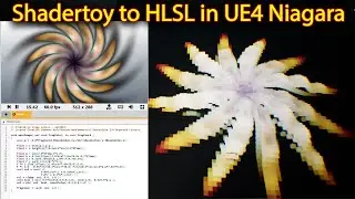 Shadertoy GLSL to HLSL in UE4 Niagara and Material Custom node