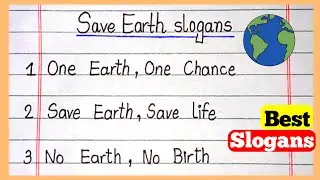 Slogan on Save Earth in English|Earth day slogan|Save earth|
