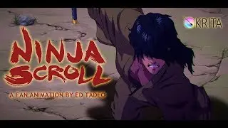 Animation: Ninja Scroll Teaser Made with Krita