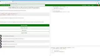 ES6  Write Arrow Functions with Parameters   Learn freeCodeCamp   7/31