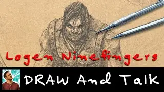 Drawing Logen Ninefingers from The First Law books