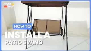 How to Install the 2-Person Patio Swing with Adjustable Canopy | NP10089 #costway #howto