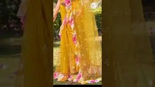 pretty net ruffle saree😍#sarees #trending #youtubeshorts @Sstyle with me@gorgeousv