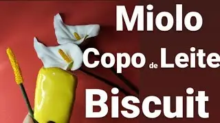 Miolo da Flor Copo de Leite no Biscuit #artesanto